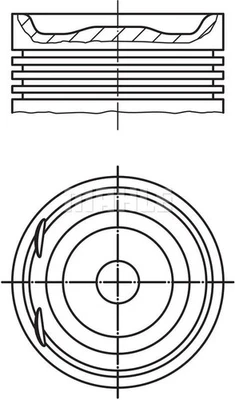 Piston de moteur étamé 012 20 00 MAHLE pour OPEL LOTUS CADILLAC - Photo 1/4