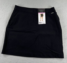 Rafaella Womens Skort Size Small Black /B Lining Stretch Athletic Pockets NWT