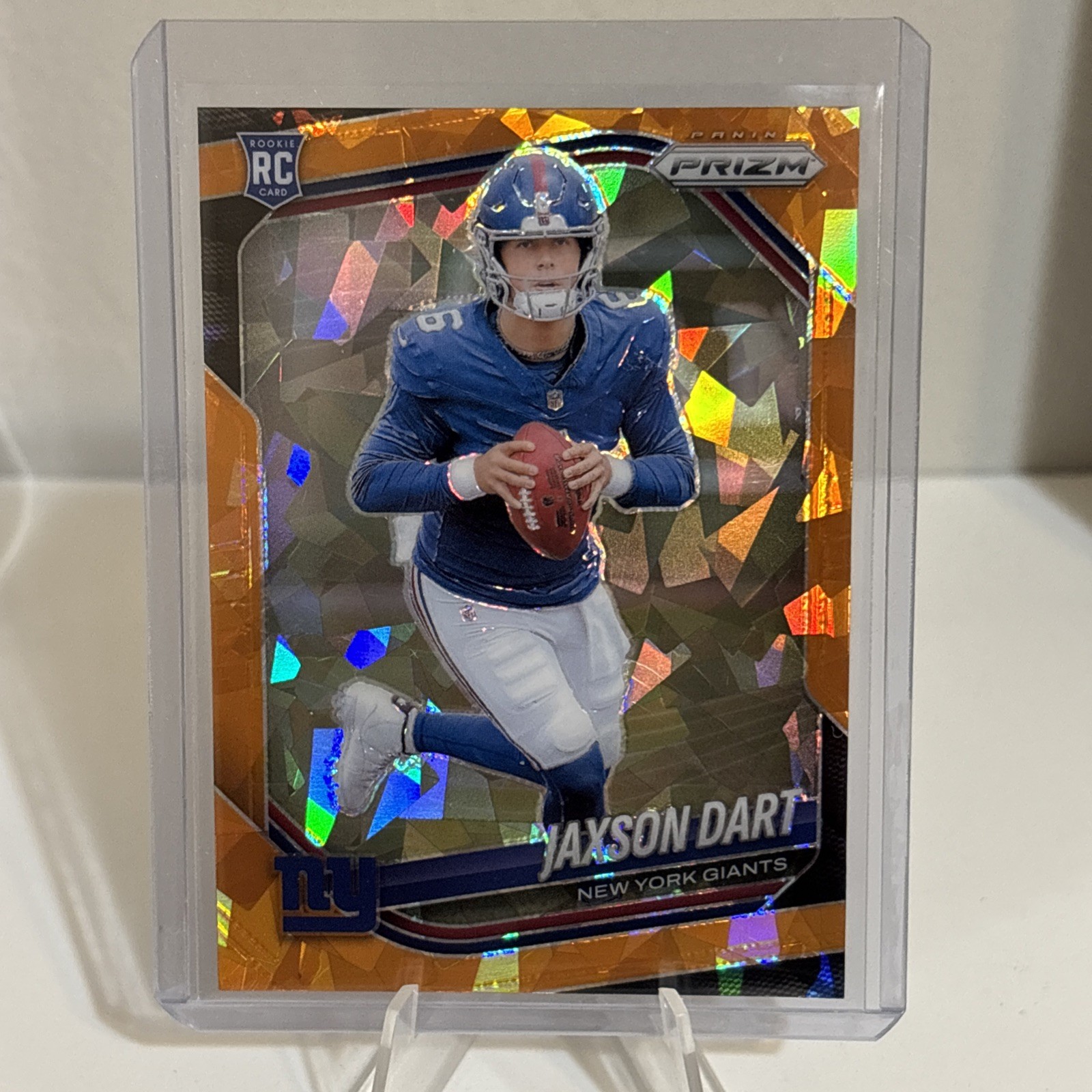 2025 Panini Prizm Jaxson Dart #332 Orange Ice Rookie New York Giants RC SP