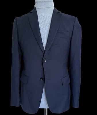 Herren Lab Pal Zileri Wolle Mohair Marine Sport Mantel 36R Twill