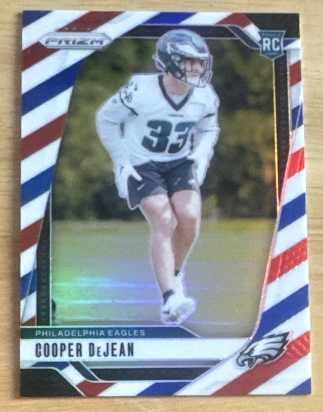 Cooper DeJean 2024 Prizm Red White Blue Prizm Refractor Rookie Card #321 (6656)