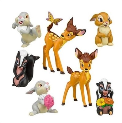 Bambi Thumper Flower Playset 7 Figure Cake Topper * USA SELLER