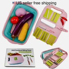 9 In1 Collapsible Vegetable Cutting board Multifunction Camping Foldable Chopper