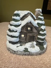 Lighted Snow Capped Village House by Ron Gordon 1986 #955A  W/box