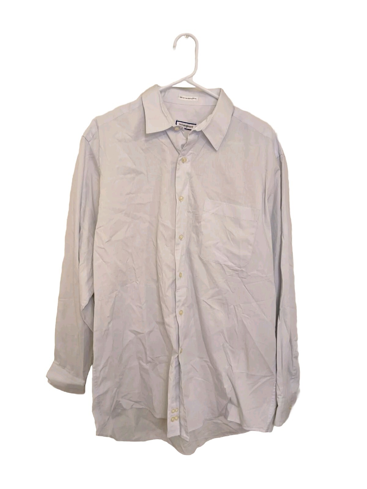 Camicia da uomo azzurra Yves Saint Laurent taglia 16 5 34 manica lunga 5h