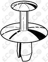 For Citroen DS3 kit 6 pcs black plastic rivet fixing coatings and repairs