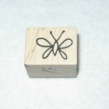 Rubber Stamp - Simple Butterfly -  Small Size -