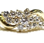 14k yellow gold .92ct VS H diamond cluster ring 3.9g estate vintage 5 — photo 9