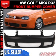 Fits 99-05 Volkswagen Golf Mk4 R32 Style Steel Mesh Front Bumper Cover Unpainted