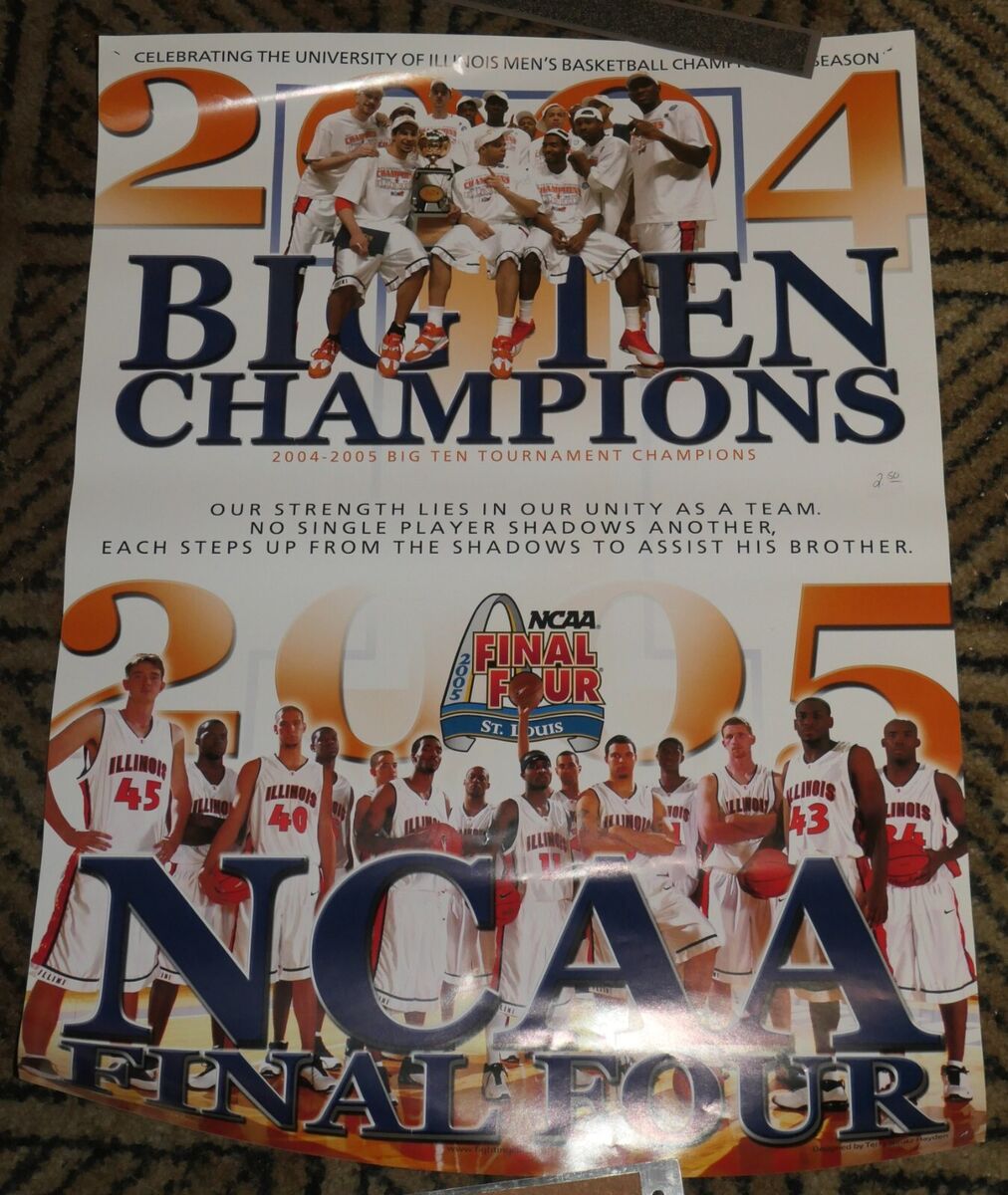 Rare University of Illinois FIGHTING ILLINI Official NCAA Team Logo 22x34  POSTER