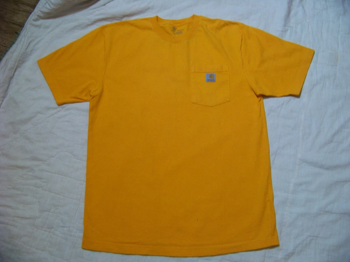 Men's Carhartt Short Sleeve T-Shirt - Size M - Mustard Yellow