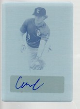2022 Leaf Perfect Game Printing Plate Cyan Autograph MA-CM1 Carson McEntire 1/1
