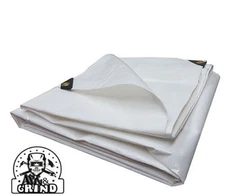 12' X 20' WHITE PREMIUM 14 MIL EXTREME DUTY POLY TARP Free Shipping (5% OFF 2+)