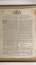 EDITTO CARLO EMANUELE - Febbraio 1749