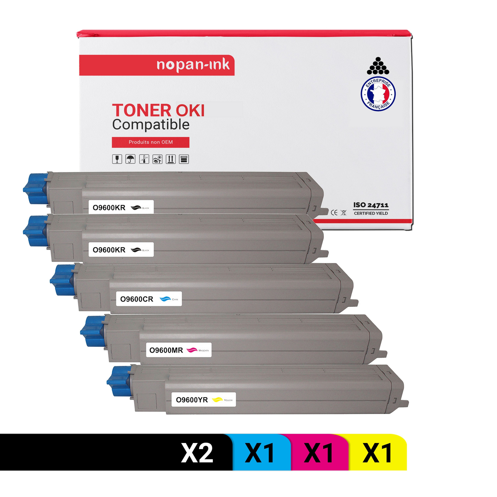Toners OKI 42918916 cartouche compatible imprimante laser couleur NOPAN-INK multipack