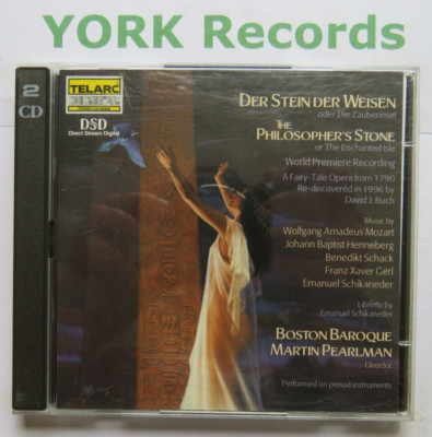 THE PHILOSOPHER'S STONE - MARTIN PEARLMAN Boston Baroque - Ex 2 CD Set Telarc