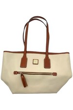 Dooney  Bourke Pebble Leather Small Tote Bone