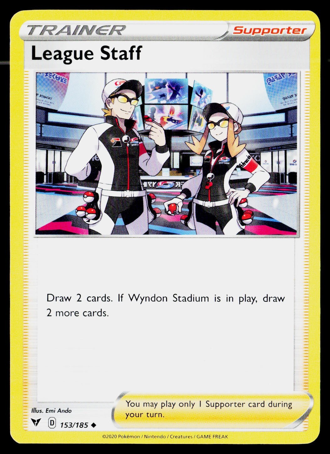 League Staff, 153/185, Pokemon Trainer Trading Card, Supporter