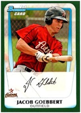 2011 Bowman #BP65 Jacob Goebbert - Prospects Green /450 FREE SHIPPING!