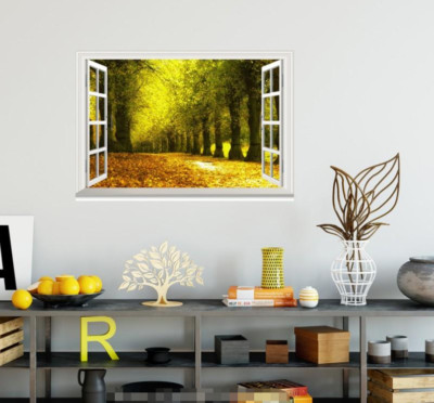 3D Plant Deciduous 0028 Open Windows WallPaper Murals Wall Print AJ Carly
