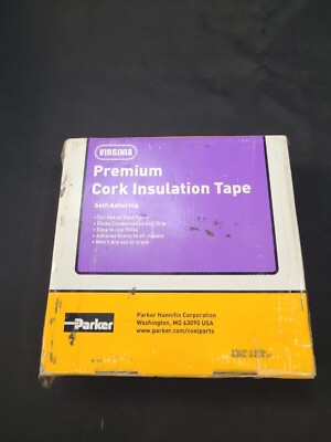 Virginia 475291 Premium Self-Adhering Cork Insulation Tape 1/8'' x 2'' x 30' Roll