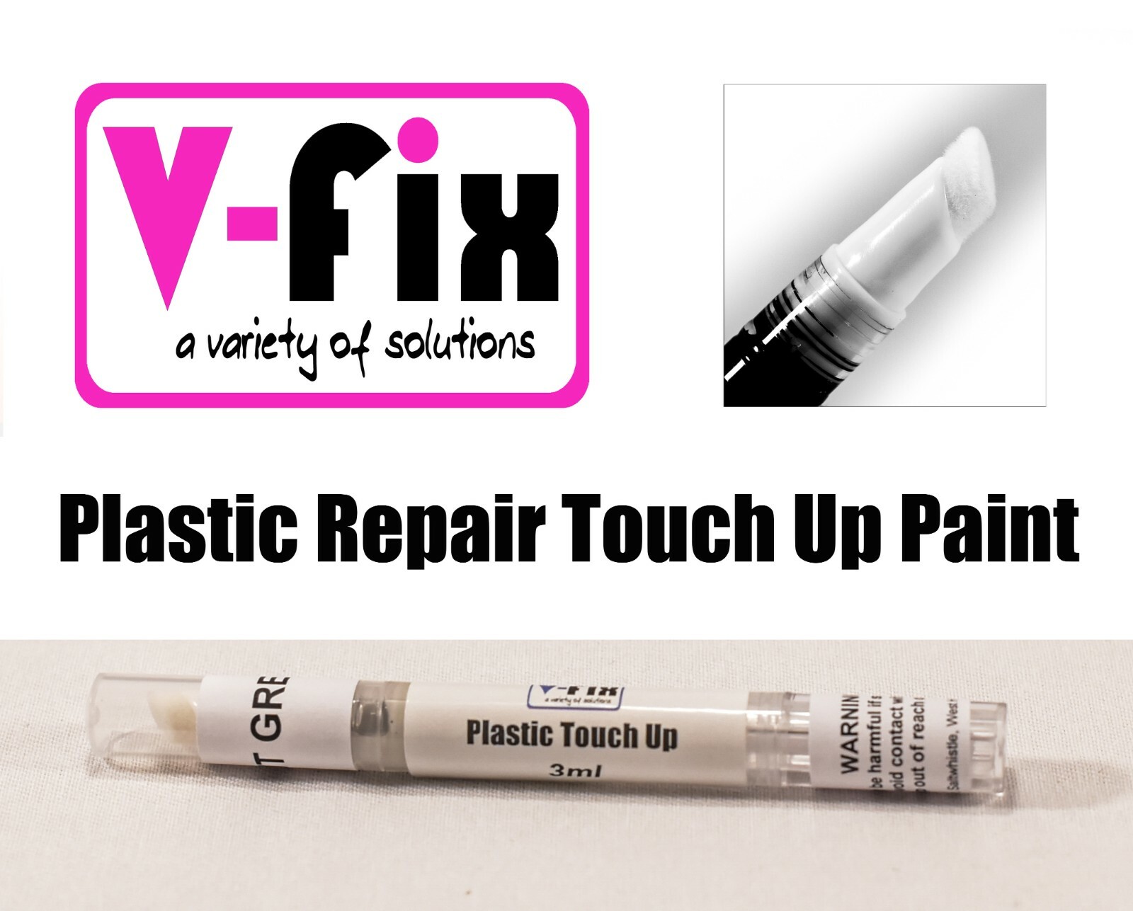GREY Kitchen Worktop Touch Up Pen / Paint Repair Restore Laminate
