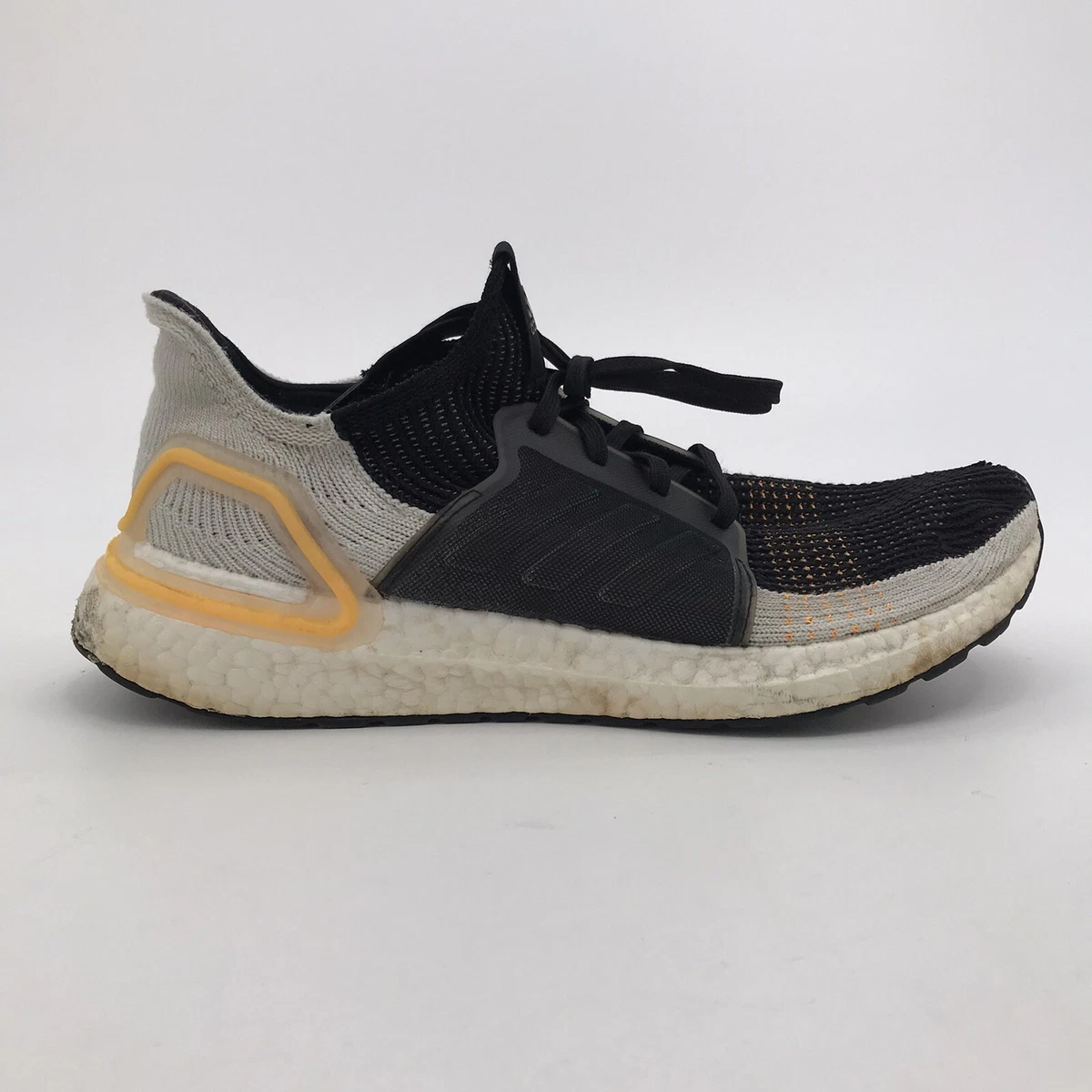 Adidas Ultraboost 19 G27514 Size 9.5 Yellow Black Mens Sneakers Shoes Boost 2019