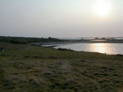 Foto 6x4 St. Agnes Abend Hugh Town Das Licht der untergehenden Sonne auf St A c2000