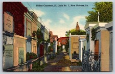 New Orleans Louisiana Oldest Cemetery LA Vint...