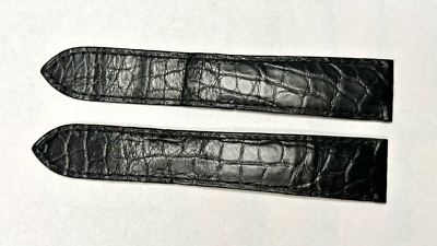 Cartier KD98JT19 21X18mm Black Alligator Deploy Strap Authentic