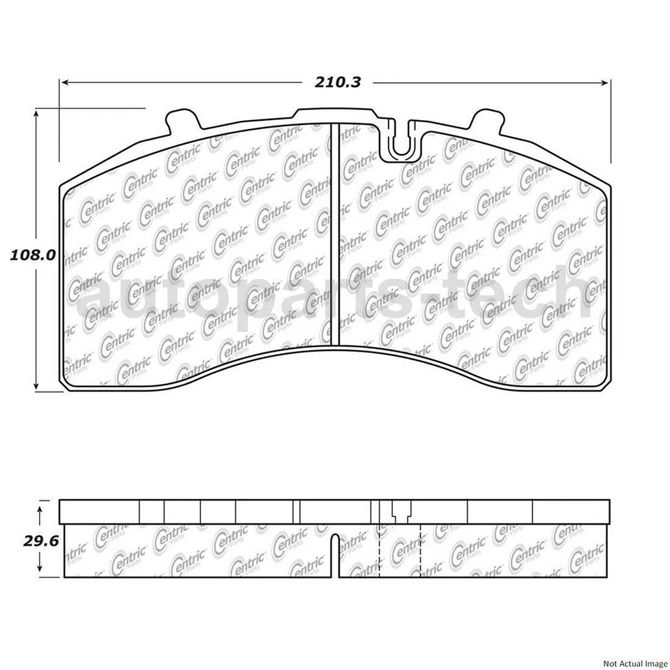 Pastillas de freno traseras silenciosas Posi para Freightliner 114SD 2012 2013 2014 2015 2016 2017 Foto 4 de 4