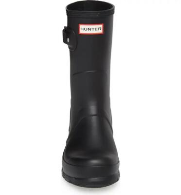 Hunter Original Short Waterproof Rain Boots in Black Men display picture 2