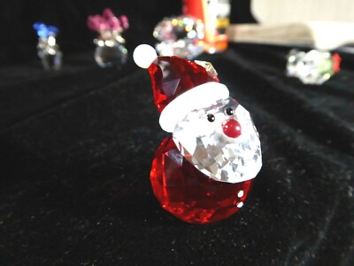 Swarovski Cut Crystal  Rocking Santa With A Star On His Hat