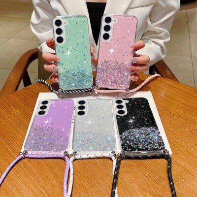 Hülle mit Band für Samsung S26 S25 S24 Handykette Schutzhülle Kordel Case Cover