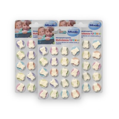 Multivitamine für Kinder, Lutschtabletten 3 X 20 St., von Mivolis