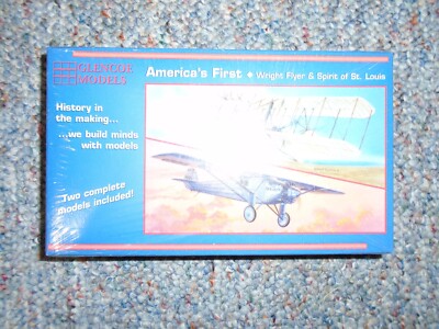 Glencoe Models America's First Wright Brothers & Spirit of St Louis - 2 models