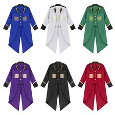 Kids Boys Tailcoat Outerwear Medieval Partywear Steampunk Festival Tuxedo Stage