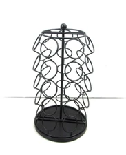 BLACK WIRE REVOLVING 35 K-CUP/COFFE POD STORAGE TOWER-CAROUSEL-NIOB