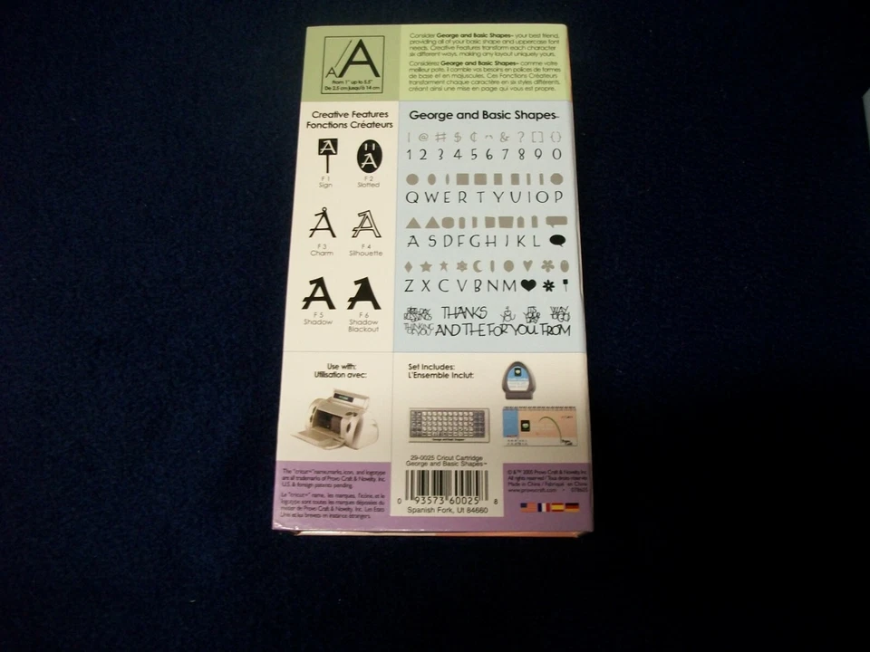 Cricut Provo Craft 29-0025 George and Basic Shapes Cartridge & Keypad Overlay - Image 2 of 3