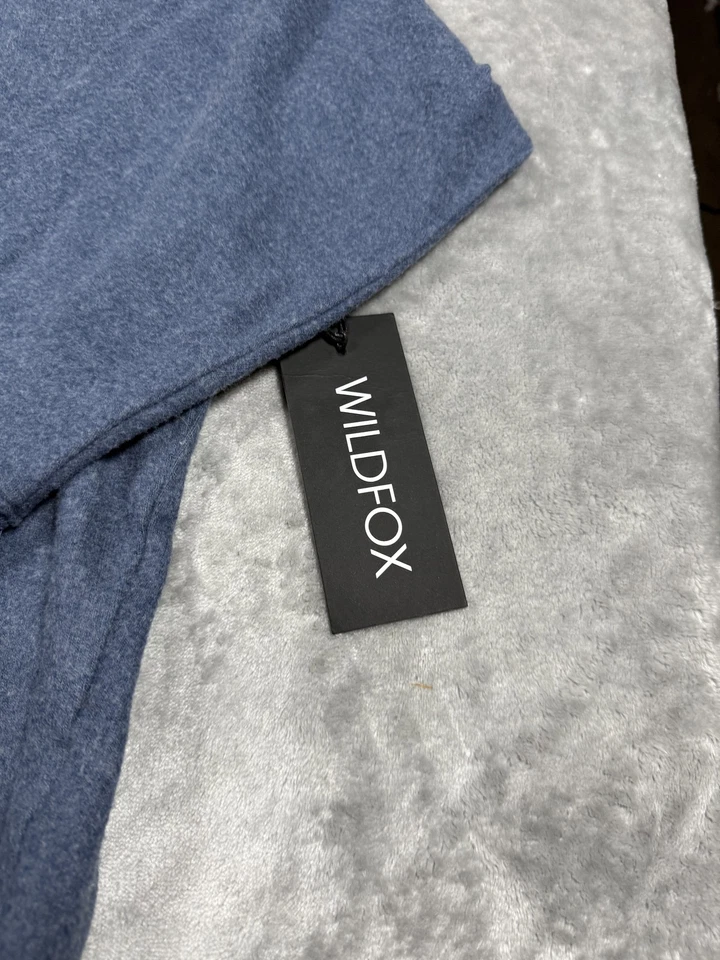 Sudadera Wildfox Mujer Pequeña Azul Arco Iris Cuello Redondo Pullover Gráfico Suave Nueva Foto 3 de 4