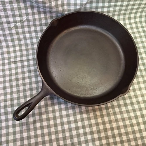 3 Notch Lodge #10 12 Inch Cast Iron Skillet Restored Made in USA