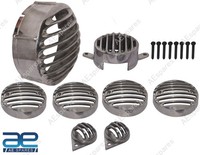 Royal Enfield Classic 350 500 Scheinwerfer Abdeckung Grill Einsatz Set Chrom