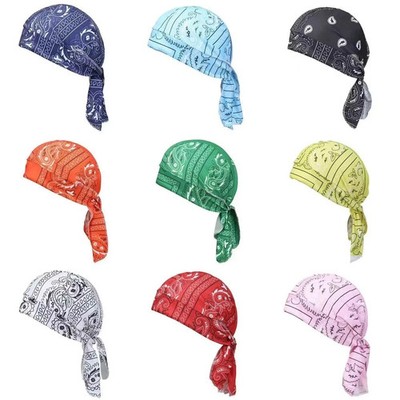 Elastic Motorcycle Doo Rag Skull Cap Paisley Bandana Biker Head Wrap Durag Men