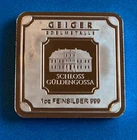 1 oz Geiger Edelmetalle Silver Bar .999 Fine Schloss Guldengossa S/N BV602982