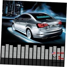 Auto Sound Music Beat Activated Car Stickers Equalizer Glow Led Light Blue