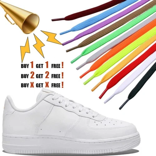 Flat Coloured Shoe Laces Trainer Boot Shoes Short Long Thin New Shoelaces shoes