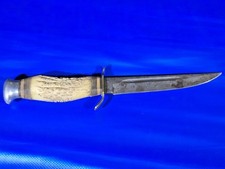 Edge Brand Stag/Antler Handle Hunting Collectible Vintage Fixed