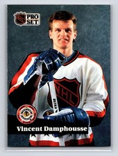 1991-92 Pro Set - Vincent Damphousse #293 Toronto Maple Leafs Hockey Card