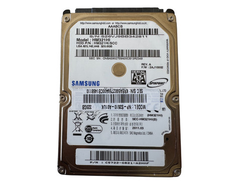 Samsung 320GB HM321HI 5400RPM SATA 2,5" Laptop Interne HDD Festplatte
