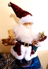 Santa Claus Figure 16" with Teddy Bear,Book  Gifts